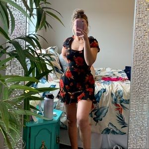 SOLD Floral Chiffon Sun Dress